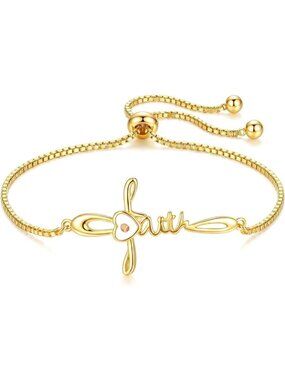 14K Gold Adjustable Bracelet for Women - Elegant Jewelry Gift 7" to 9